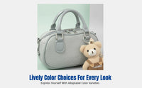 Bowling Bag, Small Square Shoulder Bag, Women's Summer Handbag, plush teddy accent, stylish Crossbody