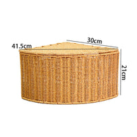 Corner Storage Box with Lid Long-Lasting Woven Corner Basket with Lid