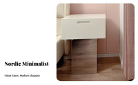 C-Shaped End Table Minimalist Design Nightstand Multi-Functional for Living Room