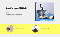 Dimmable RGB LED hot shoe light