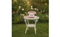 Retro-Style Guestbook Phone with Coiled Cord Tabletop Audio Guestbook Easy to Use Audio Guest Book Phone Sturdy for Parties, Special Events