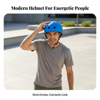 Skateboard Helmet Sturdy PC Shell Roller Skating Helmet Impact Resistant Shielded Headwear for Adults, Cyclists, Skateboarding, Outdoor Sports, BMX