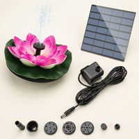 Bird Bath water feature with Lotus Flower Spray, built-in Pump Brushless Motor, Decorative water feature for Pond Oxygenation Garden