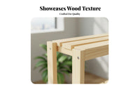 Wooden Plant Stand Slatted Shelves Multi-Tier Flower Shelf Sturdy for Homeowners