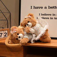 Cute Dressed Bear Plush Toy Car Decoration Tissue Box Cover