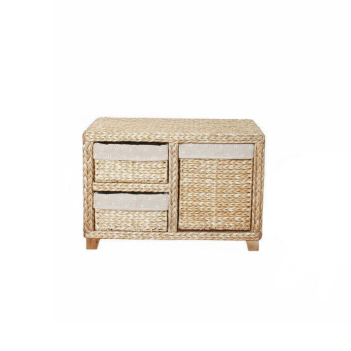 Woven Basket Drawer Cabinet Handwoven Household Storage space-saving for Homeowners