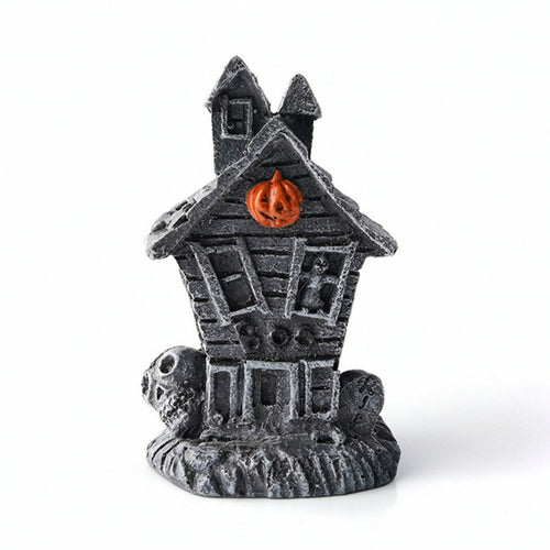 Haunted House with Pumpkins Compact Haunted House Figurine Gothic for Bookshelf
