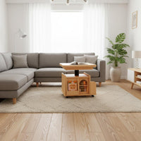 Multifunctional Mobile Folding Coffee Table Space Saving Convertible Coffee Dining Table for Small Apartment Dwellers