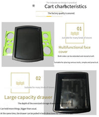 Multifunctional Stainless Steel Hair Salon Trolley Cart for Styling and Storage