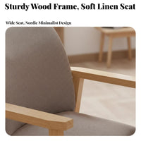 Upholstered Armchair Sturdy Frame Dining Seat Ergonomic Support for Reading Nook