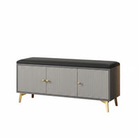 Light Luxury design Shoe Rack Stool Space-Saving Upholstered Ottoman with Shoe Rack Sturdy Construction Entryway Seat Comfortable padding for Families, Apartment Dwellers, Homeowners, Mudroom, Bedroom, Living Room, Closet