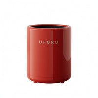 Trash Can with Lid Glossy Cylindrical Waste Bin Modern for Bedroom, Living Room