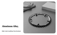 130BCD Single Chainring Anti-Chain Drop 130BCD Narrow Wide Chainring Asphalt Bike Chainwheel High Strength Aluminum Alloy