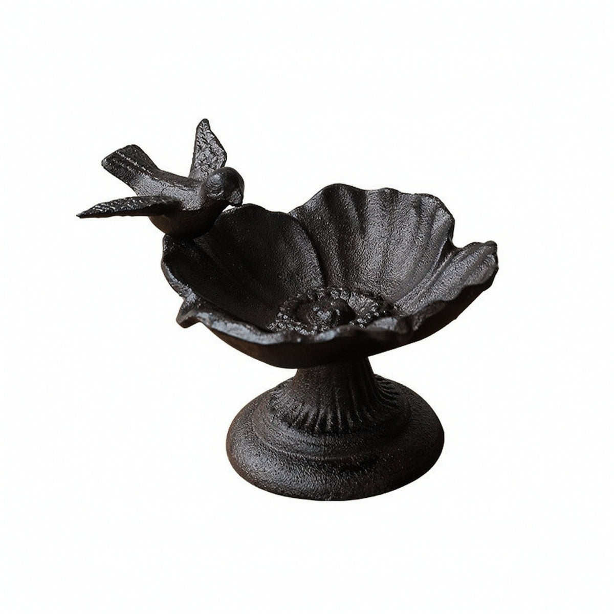 Cast Metal Bird Feeder Vintage Freestanding Compact for Balcony, Patio