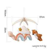 Crystal Velvet Animal Crib Mobile with Elephant and Fox