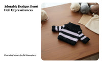 20cm Doll Sweater Versatile Decoration Doll Sweater Stretchable Fit Miniature Winter Clothes for BJD Owners