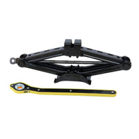 Slim-Profile Scissor Jack with Wheel Brace Folding Scissor Car Jack Portable Heavy-Duty for Motorists, Tire Changes