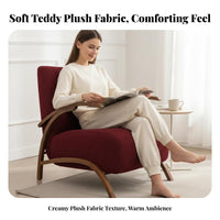 Upholstered Leisure Chair French Retro Sculptural Armchair Cream Aesthetic Comfortable for Readers, Adults, Bedroom