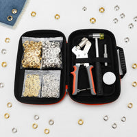 200 Sets 10mm Eyelet Kit Double Color Eyelet Punch Tool Set Includes Washers Grommet Pliers Kit for Tarp Repair, Bag Making