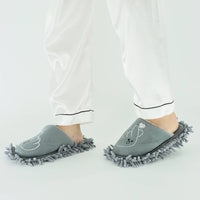 Mop Slippers Quiet Washable Microfiber Mop Shoes Highly Absorbent for Bathroom