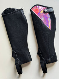 Children's Cowhide Leg Guards for Equestrian Use