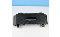 Vehicle Headrest Organizer with Tissue Box Carbon Fiber Texture Backseat Organizer with Beverage Holder Holder Car Seat Rear