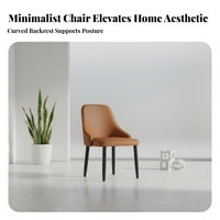 Sturdy Carbon Steel Frame Modern Upholstered Dining Chair Space Saving Upholstered Dining Chair High-Density Foam Cushion Household Furniture Ergonomic Design for Restaurant Owners, Small Families, Office Managers, Hotel, Living Room, Home