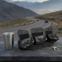Slim Fairing Storage Bag Quick-Access Windshield Bag with 3 Pockets Secure