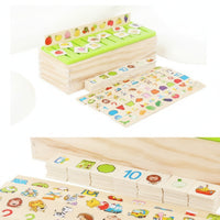 Educational Wooden Sorting Box with Lid Motor Skill Shape Sorter Box Counting Matching Game Vibrant for Playroom