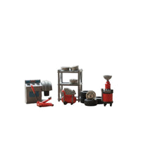 Molded Miniature Repair Shop Set Detailed Garage Diorama Kit Realistic Scale Model Garage Accessories Compact for Collectors