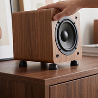Rubber Feet Pads for Furniture, Speakers, and Appliances - Shock Absorbing, Non-Slip, Tapered Design