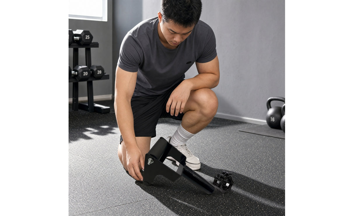 Single-Leg Shin Bar Shin Bar with Foam Roller Padded Tibialis for Athletes, Home Gym, Strength Training