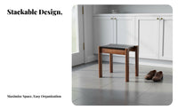 Stacking Square Stool Backless Stacking Square Seat Stackable for Office, Adults