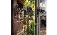 Mythical Being Wall Bell Rustic Decorative Bell with Bracket Novelty Decor for Cabin, Porch, Game Room
