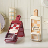Multi-Function Vegetable Slicer and Grater with Safety Design