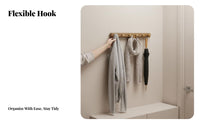 Retractable peg Rack Easy to Install Wall Hanger Space-Saving for Homeowners