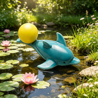 Dolphin with Floating Ball Blue Floating Dolphin Marine for Ponds