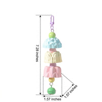 Parrot Toy Grinding Stone for Beak Health, Mineral Cup Cockatiel Toy and Lovebird Toy with Bell, Metal Chain Cage Accessory for Adult Boredom