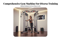 Multi-Station Gym Commercial Grade Double Adjustable Pulley Machine Heavy-Duty Construction Double Pulley Workout Station for Fitness Enthusiasts