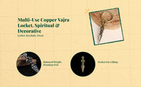 Sturdy Copper Vajra Trinket, Tibetan Locket Keychain, Handmade Religious Trinket, Vintage Pestle Necklace, Feng Shui Decoration