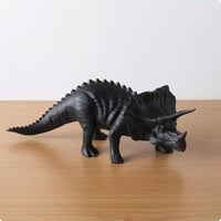 Triceratops Figurine 3D Crafted Metal Dinosaur Figurine Vintage Finish Horned Dinosaur Statue