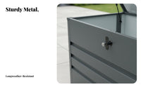 Garden Storage Bench Large Capacity Outdoor Storage Container Weather-Resistant Weatherproof for Gardeners, Families, Balcony