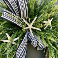 Artificial Easter Wreath for Front Door, Sea Star Wreath Festive Decor Summer Door Wreath Rustic Charm Hanging Decoration for Interior Decorators, Event Planners, Entryway, Courtyard, Wedding