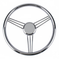 Yacht Steering Wheel Rustproof Stainless Steel Steering Wheel Long-Lasting Sturdy Construction for Boating