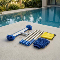 Long Pool Brush Threaded Sections Pool Cleaning Brush