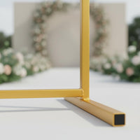 Golden Wedding Arch Wrought Iron Gold Wedding Arch Long-Lasting for Outdoor