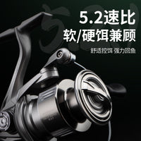 Huidiao Spinning Fishing Reel with Metal Angled Spool and Ball Bearings