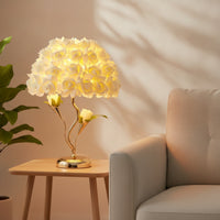 Rose Flower Table Lamp Floral Rose Flower Lamp Warm Light Decorative for Bedroom, Bedside