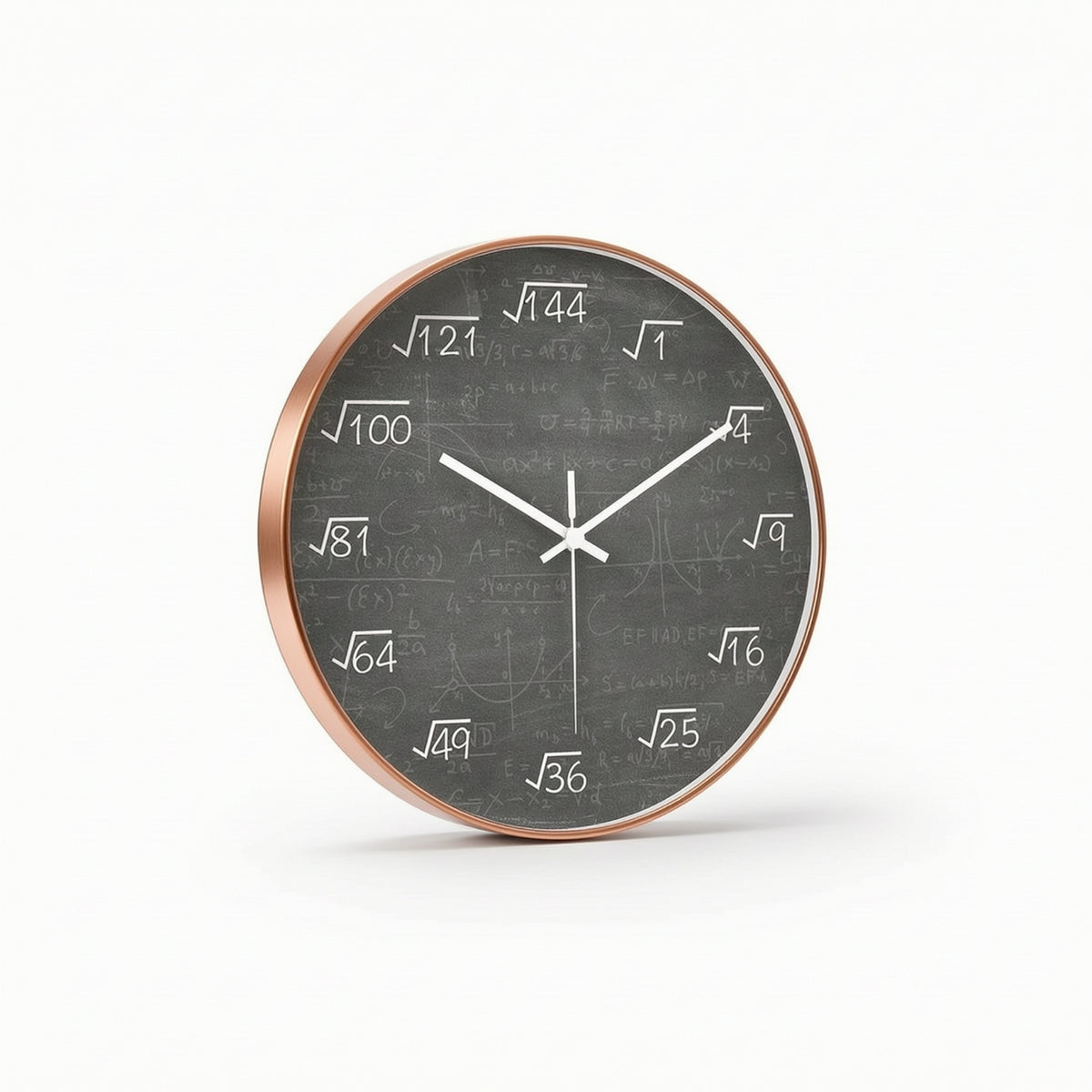 Math Wall Clock Quartz Science Wall Clock Non-Ticking for Teachers