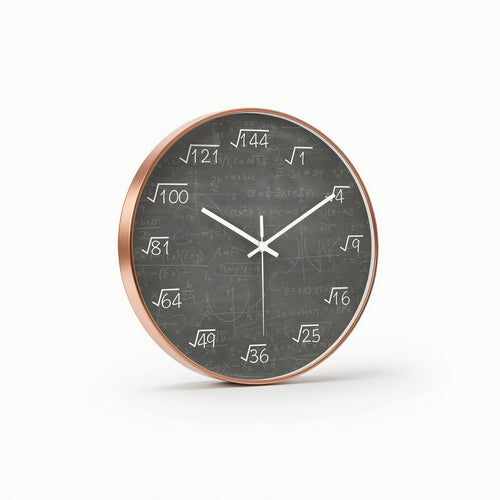 Math Wall Clock Quartz Science Wall Clock Non-Ticking for Teachers